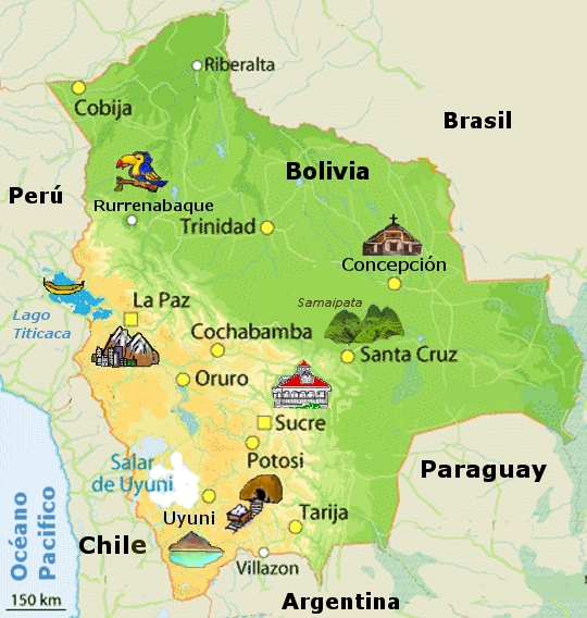 Carte de la Bolivie