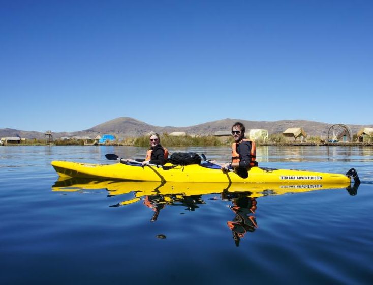 Kayak sur le lac Titicaca