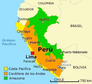 Carte du Pérou