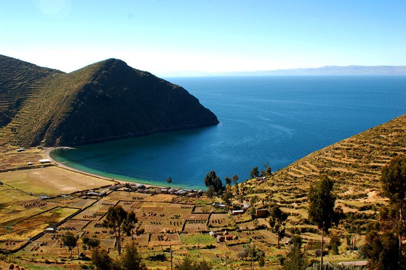 Vue sur l'île du Soleil, Lac Titicaca