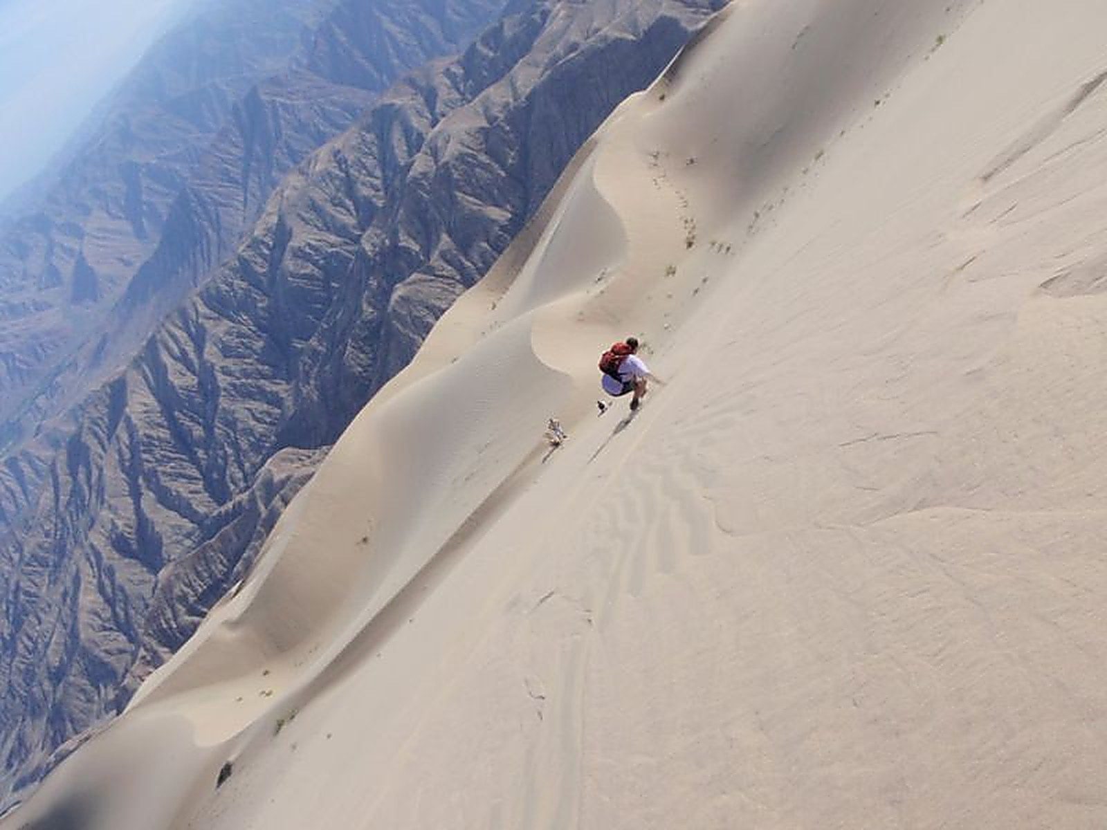 Sandboard sur le Cerro Blanco